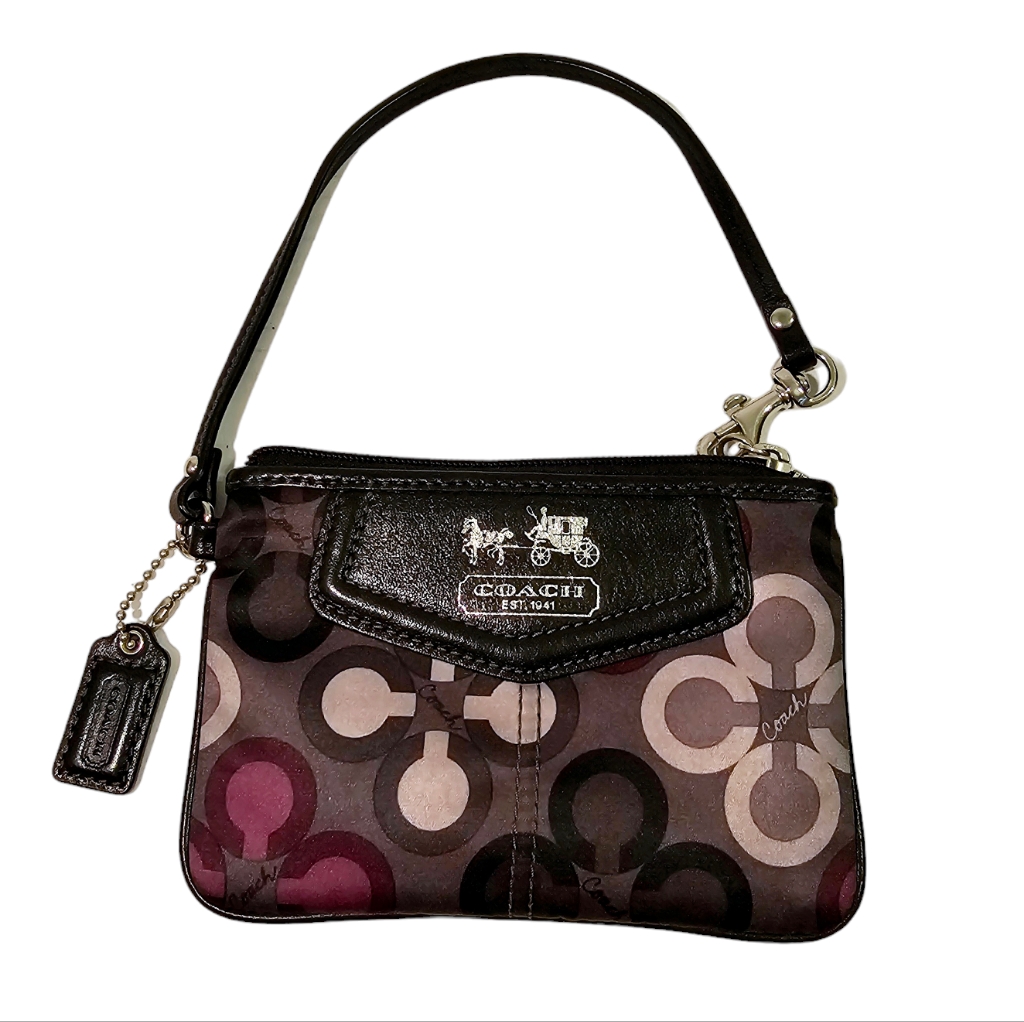 Coach Small Purple/Gray Wristlet